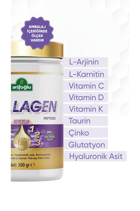 Multi Collagen Peptides Powder - 300g Mango Flavored - TryAladdin