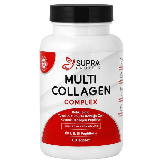 Multi Collagen Peptides with Hyaluronic Acid + Vitamin C - Advanced Support Tablets - TryAladdin