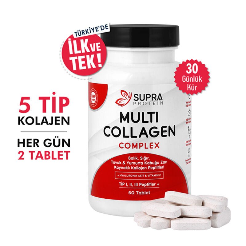 Multi Collagen Peptides with Hyaluronic Acid + Vitamin C - Advanced Support Tablets - TryAladdin