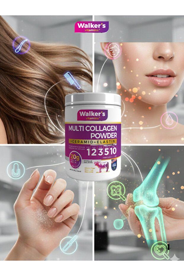 Multi Collagen Powder - 5 Types, Ceramide & Elastin, 330g - TryAladdin