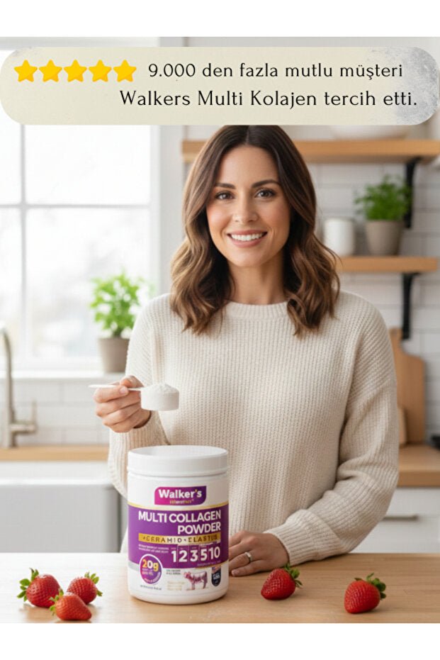 Multi Collagen Powder - 5 Types, Ceramide & Elastin, 330g - TryAladdin