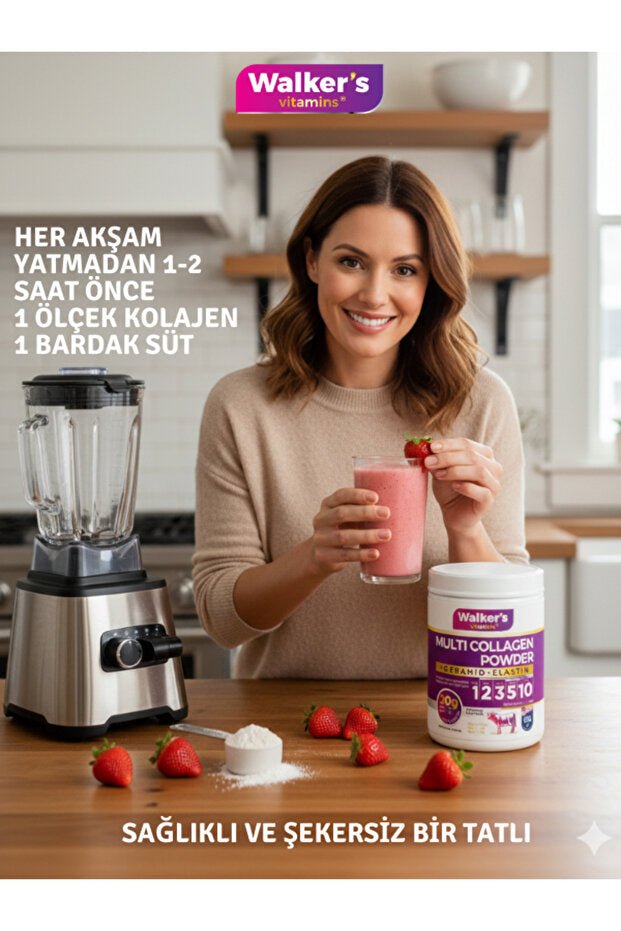 Multi Collagen Powder - 5 Types, Ceramide & Elastin, 330g - TryAladdin