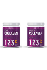 Multi Collagen Powder - Hydrolyzed Types 1, 2, 3 & Vitamin C (300g x 2) - TryAladdin