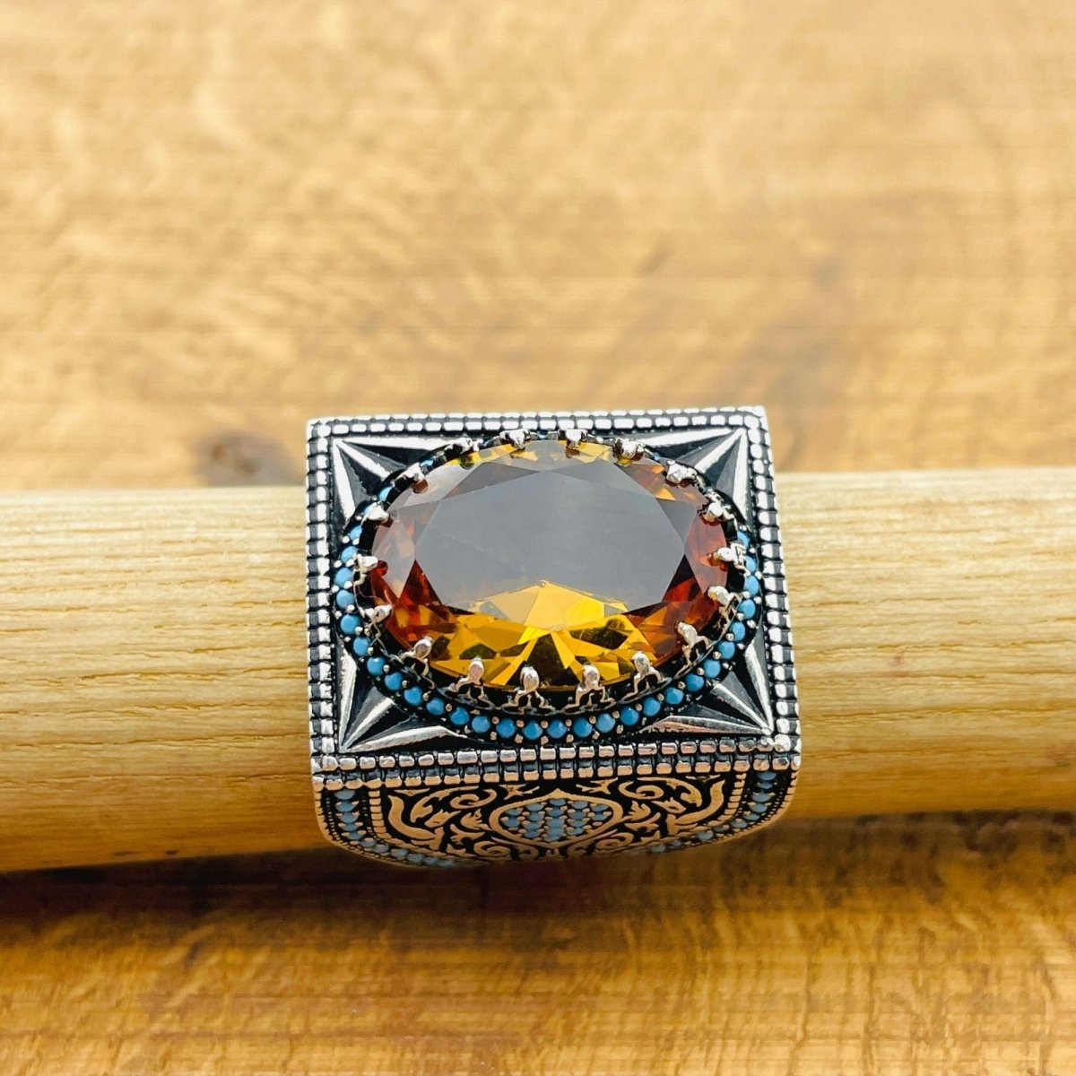 Multi Color Zultanite Stone Men's Ring