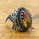 Multi - Color Zultanite Stone Men's Ring