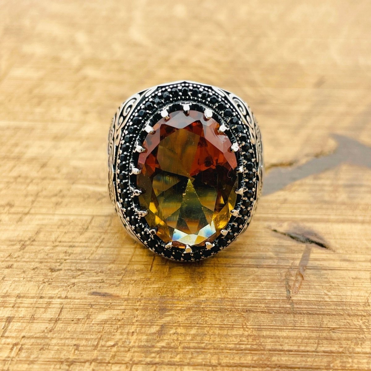 Multi - Color Zultanite Stone Men's Ring