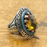 Multi - Color Zultanite Stone Men's Ring - TryAladdin