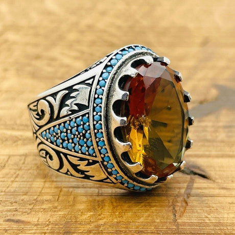 Multi - Color Zultanite Stone Men's Ring