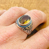 Multi Color Zultanite Stone Men's Ring