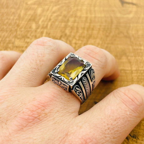 Multi - Color Zultanite Stone Men's Ring