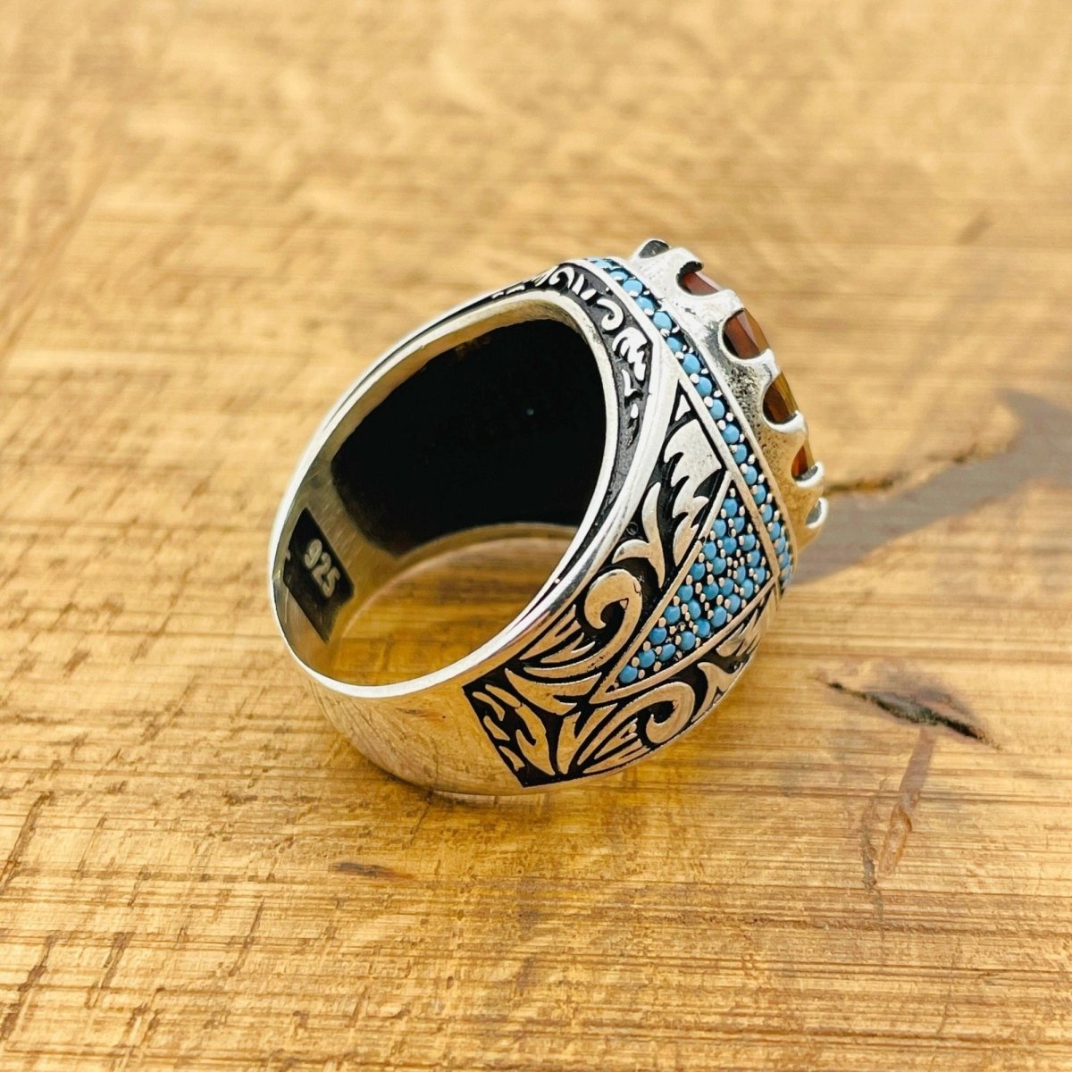 Multi - Color Zultanite Stone Men's Ring