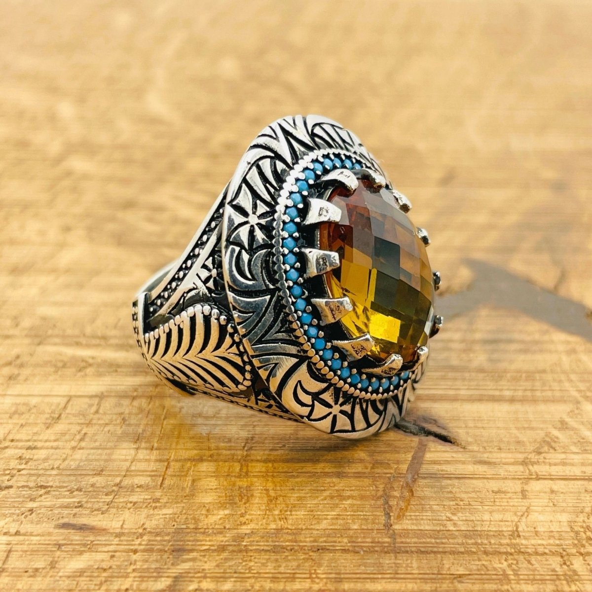 Multi - Color Zultanite Stone Men's Ring