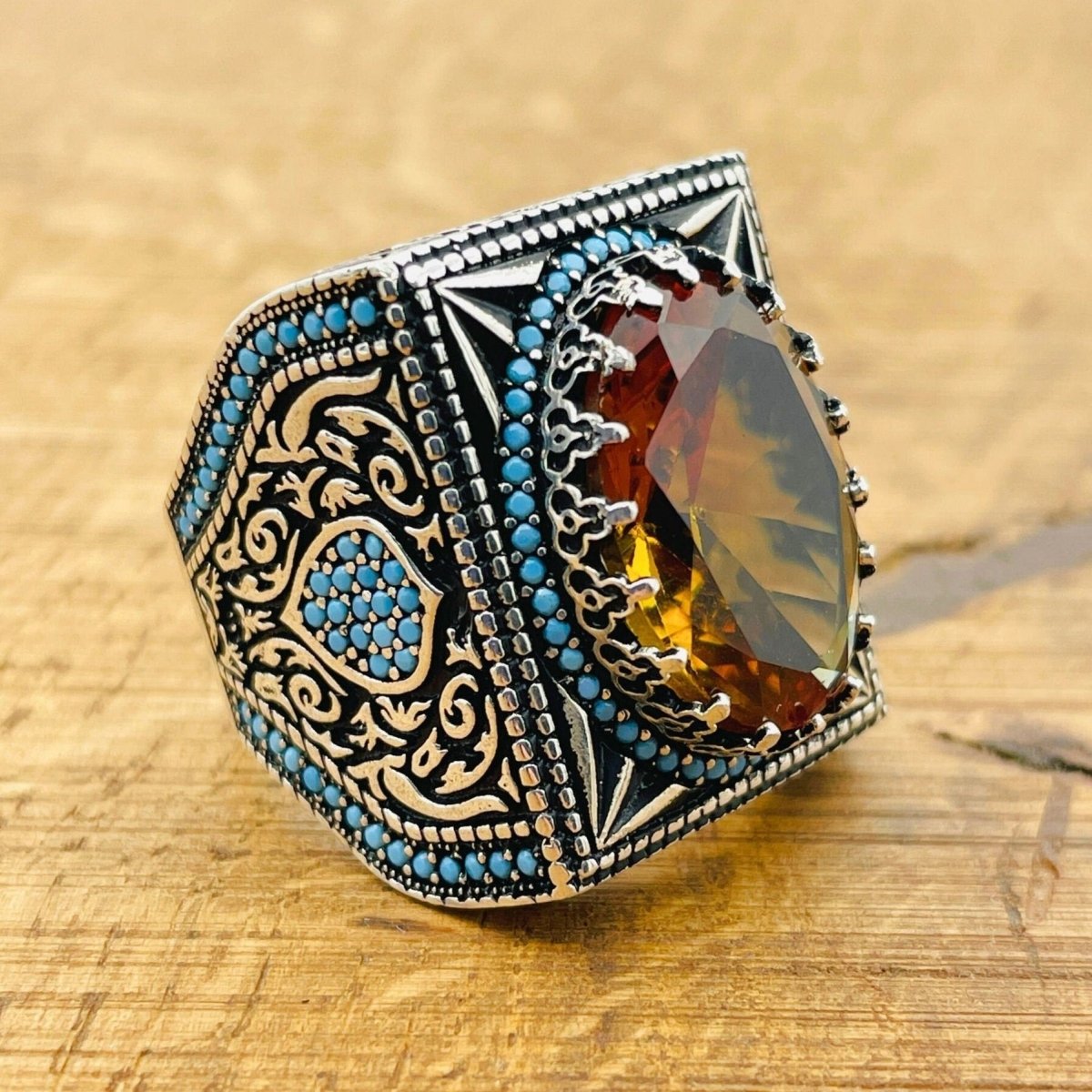 Multi Color Zultanite Stone Men's Ring