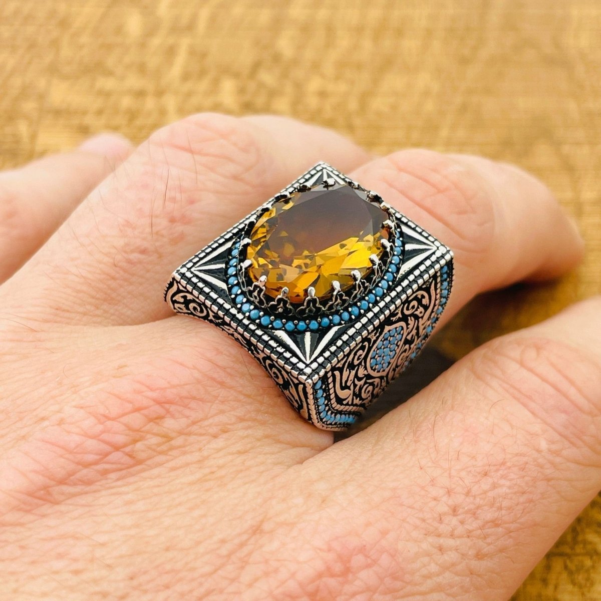 Multi Color Zultanite Stone Men's Ring