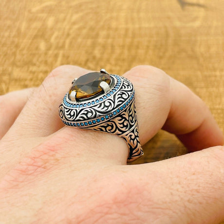 Multi - Color Zultanite Stone Men's Ring