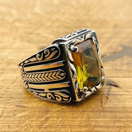 Multi - Color Zultanite Stone Men's Ring