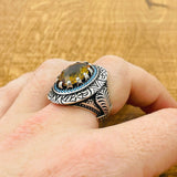 Multi - Color Zultanite Stone Men's Ring