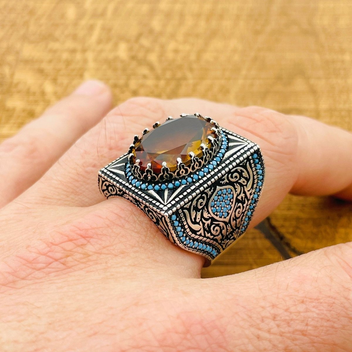 Multi Color Zultanite Stone Men's Ring