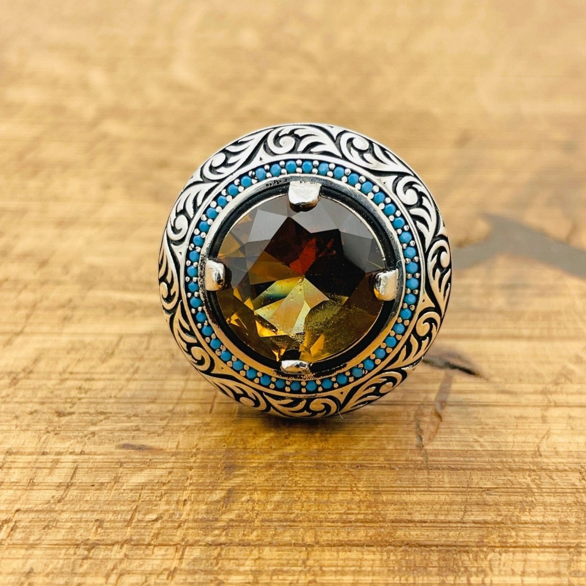 Multi - Color Zultanite Stone Men's Ring