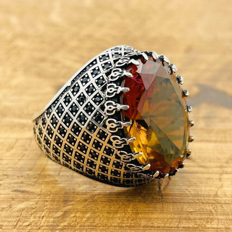 Multi - Color Zultanite Stone Men's Ring