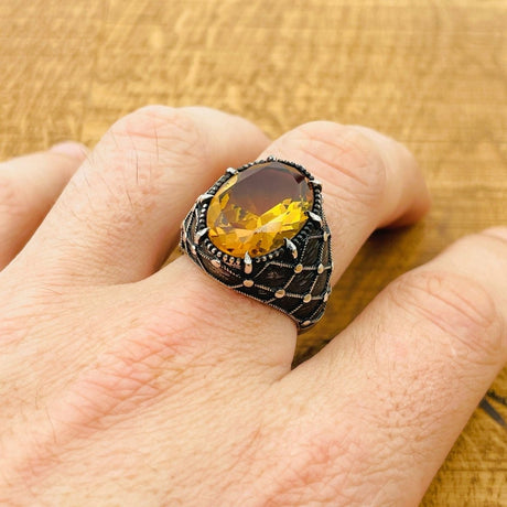 Multi - Color Zultanite Stone Ottoman Men's Ring