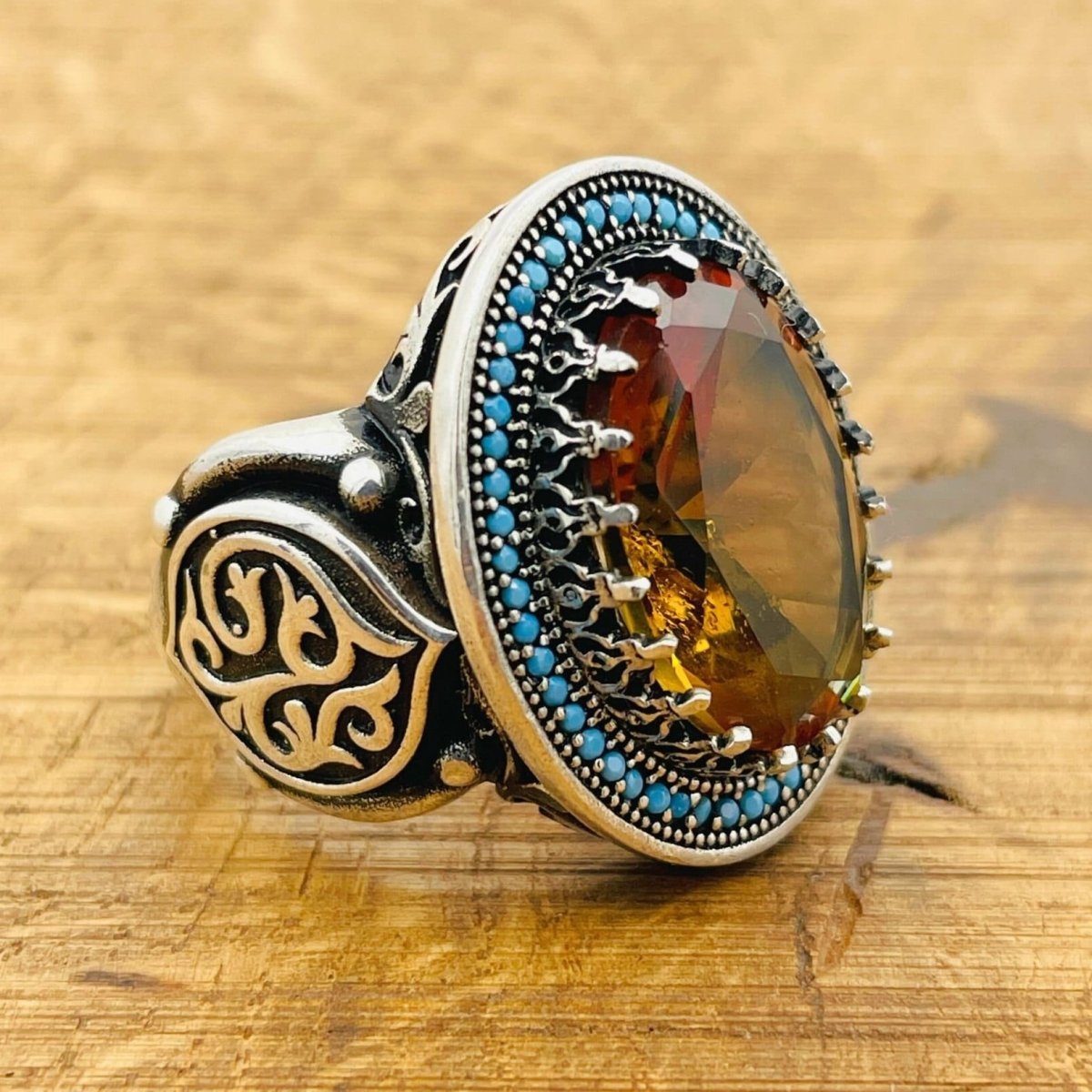 Multi - Color Zultanite Stone Ottoman Men's Ring