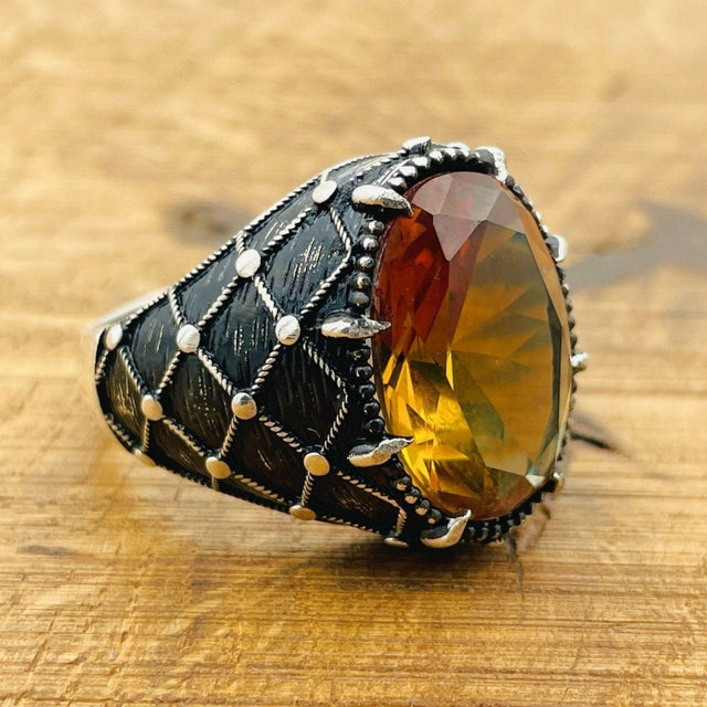 Multi - Color Zultanite Stone Ottoman Men's Ring