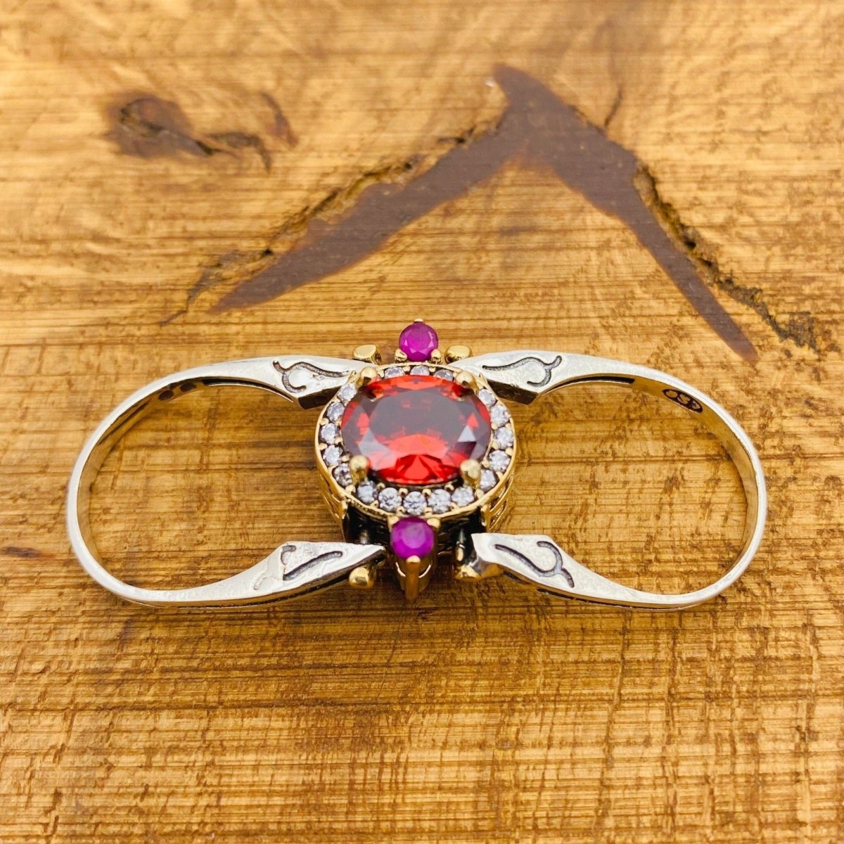 Multi Stone Ring, Amethyst & Ruby Oval