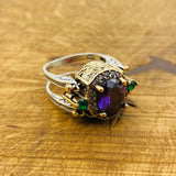 Multi Stone Ring, Amethyst & Ruby Oval