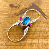 Multi Stone Ring, Blue Sapphire & Red Ruby