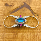 Multi Stone Ring, Blue Sapphire & Red Ruby - TryAladdin