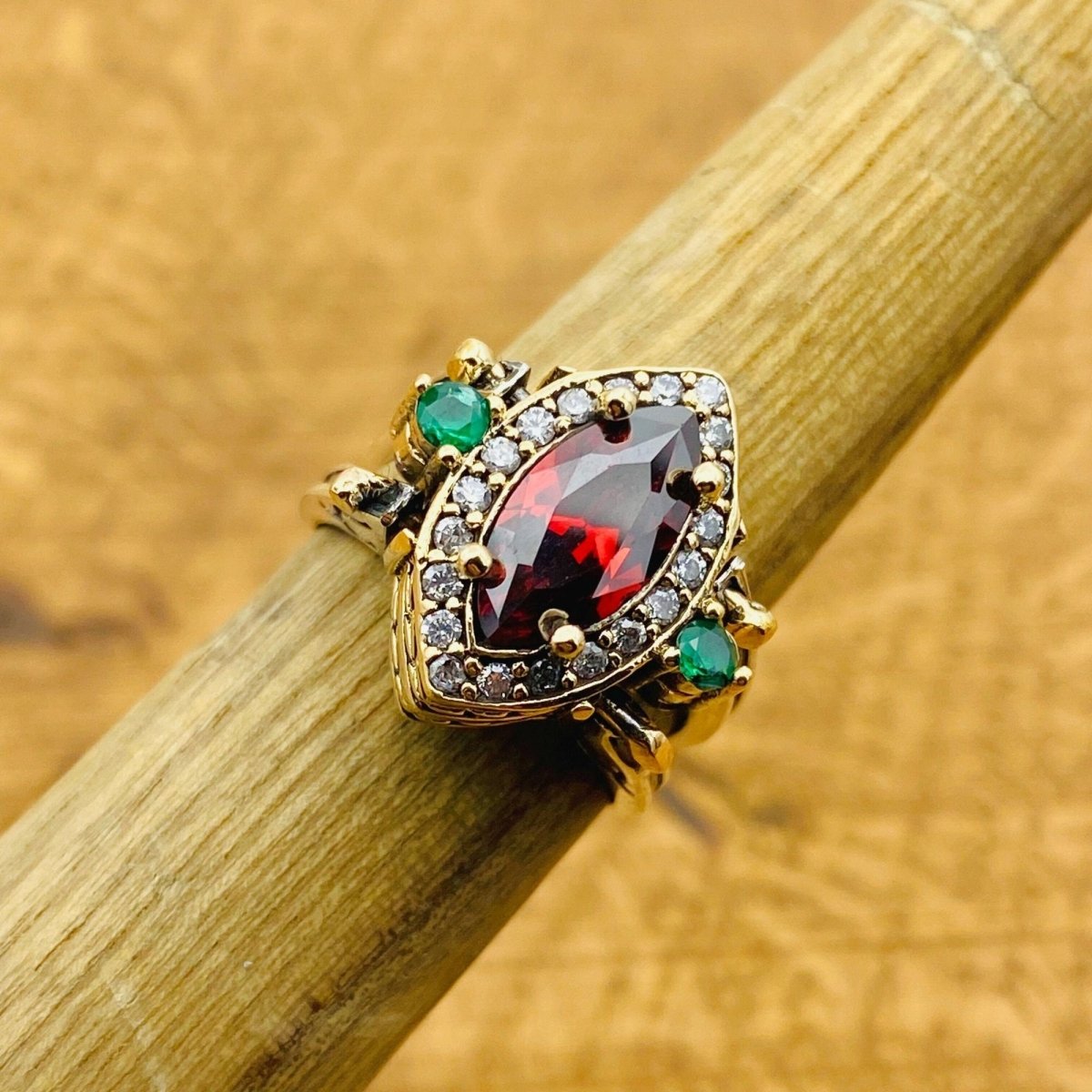 Multi Stone Ring, Blue Sapphire & Red Ruby