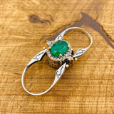 Multi Stone Ring, Emerald & Aqua Oval