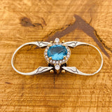 Multi Stone Ring, Emerald & Aqua Oval