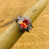 Multi Stone Ring, Ruby & Yellow Tourmaline - TryAladdin