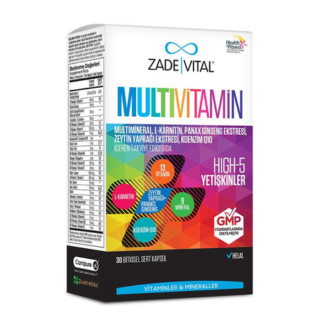 Multimineral & Ginseng Complex - Daily Vitality Vegetarian Capsules - TryAladdin