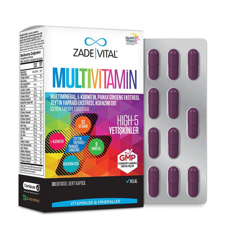 Multimineral & Ginseng Complex - Daily Vitality Vegetarian Capsules - TryAladdin