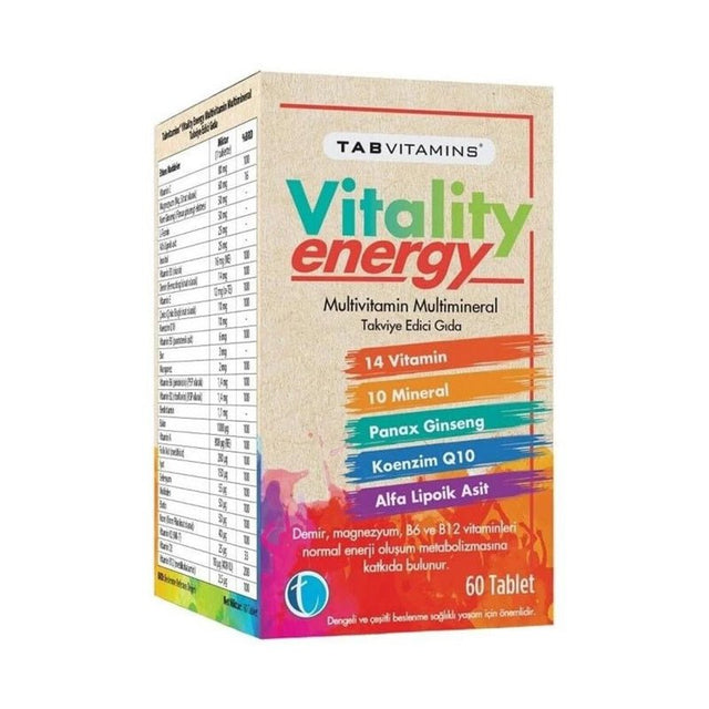 Multivitamin & Multimineral - Vitality & Energy Support Tablets - TryAladdin