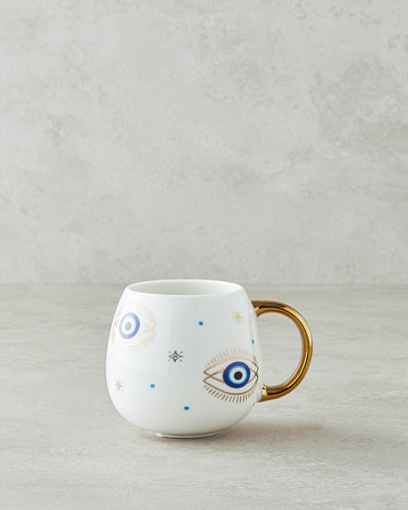 Premium New Bone China Festive Mug - Gold Detail