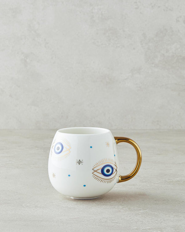Premium New Bone China Festive Mug - Gold Detail