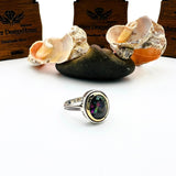 Mystic Topaz Multicolor Stone Women's Ring - TryAladdin