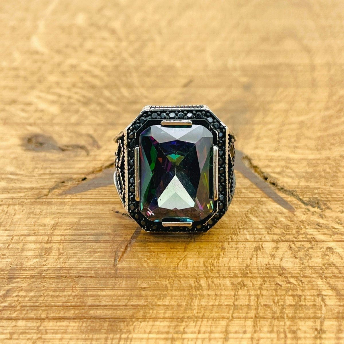 Mystic Topaz Silver Ring