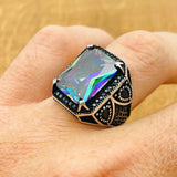 Mystic Topaz Silver Ring