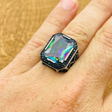 Mystic Topaz Silver Ring