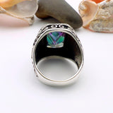 Mystic Topaz Stone Men's Ring