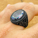 Mystic Topaz Stone Ring