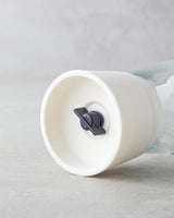 Professional Glass Spice Mill White 13cm Adjustable Ceramic