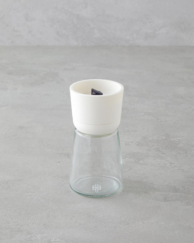 Professional-Glass-Spice-Mill-White-13cm-Adjustable-Ceramic