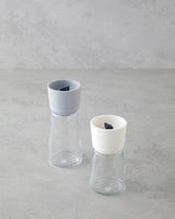 Professional Glass Spice Mill White 13cm Adjustable Ceramic