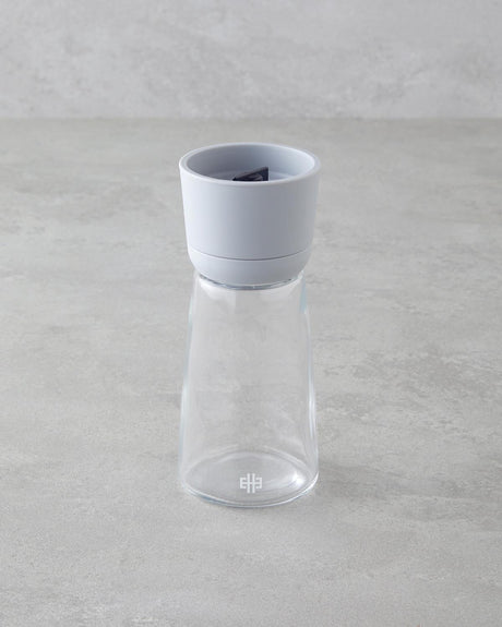 Premium Glass Manual Grinder - Modern Grey Finish